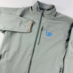 Marmot Mens Gray Softshell Full Zip Jacket Mock Neck Pockets Size XL